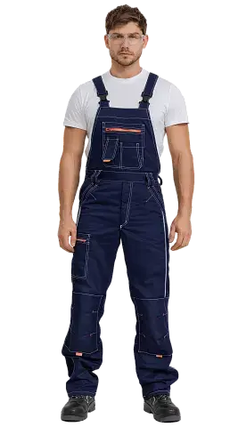 Полукомбинезон рабочий мужской летний RONTA PL208 темно-синий Полукомбинезон рабочий мужской летний RONTA PL208 темно-синий
