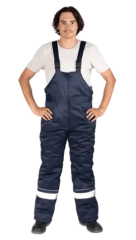 Полукомбинезон рабочий мужской утепленный зимний RONTA PL551 темно-синий Полукомбинезон рабочий мужской утепленный зимний RONTA PL551 темно-синий
