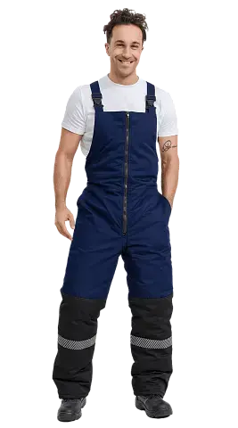 Полукомбинезон рабочий мужской зимний утепленный RONTA PL585 с СОП темно-синий, черный Полукомбинезон рабочий мужской зимний утепленный RONTA PL585 с СОП темно-синий, черный