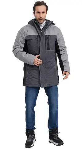 Куртка рабочая мужская зимняя утепленная RONTA KR615 MEMBRANE темно-серая, черная, светло-серая Куртка рабочая мужская зимняя утепленная RONTA KR615 MEMBRANE темно-серая, черная, светло-серая